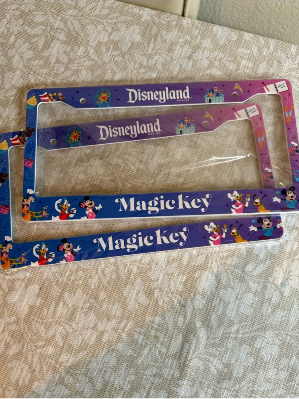 Disney MagicKey Kids License Plate Frame - Purple and Blue